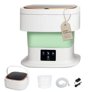 Portable Washing Machine Small Washer Compact, Foldable Clothes Washer - Travel